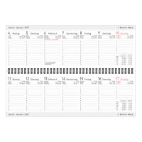 Tischquerkalender 2027 - 1 Woche / 1 Seite