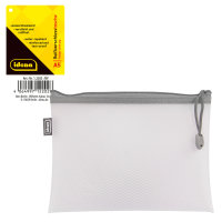 Reißverschlusstasche - 23 x 17 x 2 cm, weiß