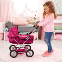 Puppenwagen - Smarty mit Tasche und Korb, 58 x 37,5 x 57 cm