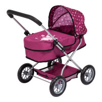 Puppenwagen - Smarty mit Tasche und Korb, 58 x 37,5 x 57 cm