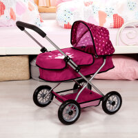 Puppenwagen - Smarty mit Tasche und Korb, 58 x 37,5 x 57 cm