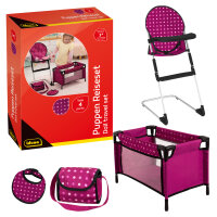 Puppen Reiseset mit Tasche und Zubehör, 5 Teile