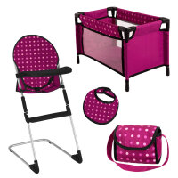 Puppen Reiseset mit Tasche und Zubehör, 5 Teile