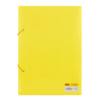 Sammelmappe PP - mit Gummizugverschluss & Rückenschild, pastell limone, DIN A4