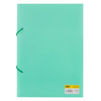 Sammelmappe PP - mit Gummizugverschluss & Rückenschild, pastell mint, DIN A4