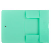 Sammelmappe PP - mit Gummizugverschluss & Rückenschild, pastell mint, DIN A4