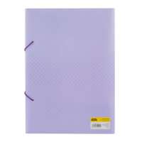Sammelmappe PP - mit Gummizugverschluss & Rückenschild, pastell flieder, DIN A4
