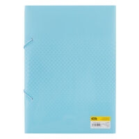 Sammelmappe PP - mit Gummizugverschluss & Rückenschild, pastell aqua, DIN A4