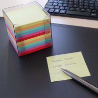 Zettelbox, 700 Blatt, 9 x 9 cm, lose, 80 g/m&sup2;, farbig
