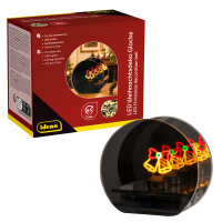 Idena LED Weihnachtsdeko - Glock im Glas, dunkelbraun, 12...