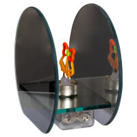 Idena LED Weihnachtsdeko - Glock im Glas, dunkelbraun, 12 x 6.2 x 11 cm