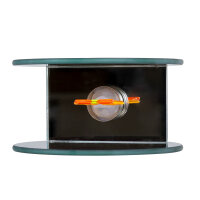 Idena LED Weihnachtsdeko - Glock im Glas, dunkelbraun, 12 x 6.2 x 11 cm