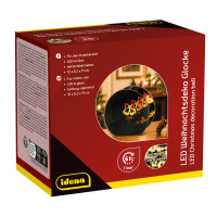 Idena LED Weihnachtsdeko - Glock im Glas, dunkelbraun, 12...
