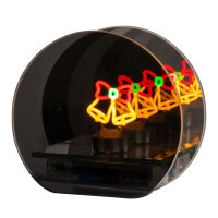 Idena LED Weihnachtsdeko - Glock im Glas, dunkelbraun, 12 x 6.2 x 11 cm