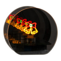 Idena LED Weihnachtsdeko - Glock im Glas, dunkelbraun, 12 x 6.2 x 11 cm