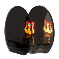 Idena LED Weihnachtsdeko - Glock im Glas, dunkelbraun, 12 x 6.2 x 11 cm