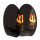 Idena LED Weihnachtsdeko - Glock im Glas, dunkelbraun, 12 x 6.2 x 11 cm