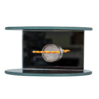 Idena LED Weihnachtsdeko - LED Elch, im Glas, dunkelbraun, 12 x 6.2 x 11 cm