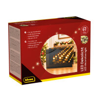Idena LED Dekolicht - 3 Kerzen, im Glas, dunkelbraun, 18...