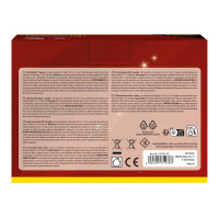 Idena LED Dekolicht - 3 Kerzen, im Glas, dunkelbraun, 18 x 6.2 x 12 cm