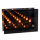 Idena LED Dekolicht - 3 Kerzen, im Glas, dunkelbraun, 18 x 6.2 x 12 cm