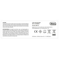 Idena LED Leuchtstab - 5 Sterne, schwarz, 45/52 cm, Metall, warmweiß/weiß, funkelnd, 6h Timer, Innen/Außen