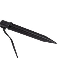 Idena LED Leuchtstab - 5 Sterne, schwarz, 45/52 cm, Metall, warmweiß/weiß, funkelnd, 6h Timer, Innen/Außen