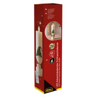 Idena LED Adventskalender - Echtwachskerze, Flackerlicht,...
