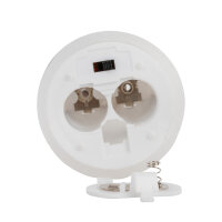 Idena LED Adventskalender - Echtwachskerze, Flackerlicht, weiß, Ø5 x 27 cm, 6h Timer, Fernbedienung