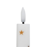 Idena LED Adventskalender - 2er Set, Echtwachskerze, Flackerlicht, weiß, Ø2 x 24 cm, 6h Timer, Fernbedienung