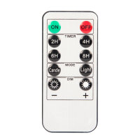 Idena LED Adventskalender - 2er Set, Echtwachskerze, Flackerlicht, weiß, Ø2 x 24 cm, 6h Timer, Fernbedienung