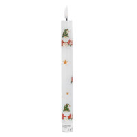 Idena LED Adventskalender - 2er Set, Echtwachskerze, Flackerlicht, weiß, Ø2 x 24 cm, 6h Timer, Fernbedienung