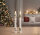 Idena LED Adventskalender - 2er Set, Echtwachskerze, Flackerlicht, weiß, Ø2 x 24 cm, 6h Timer, Fernbedienung