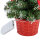 Idena Deko Weihnachtsbaum - geschmückt, 6h-Timer, rot, 20 cm