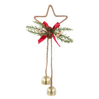 Idena Dekokranz - Weihnachtsstern, mit Schleife und 2...