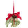 Idena Dekoanhänger - Weihnachtstannenzweig, mit Schleife und 1 Glocke, rot, 20 cm