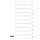 Buntes Register-Set mit 10 Blatt DIN A4 aus robustem PP-Material in verschiedenen Farben