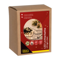 Idena Lichterkette - 200 maxi, LED, warmweiß, 8h...