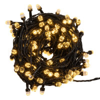 Idena Lichterkette - 200 maxi, LED, warmweiß, 8h Timer, 24,9 m, für Innen & Außen