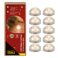 Idena Deko Lichter - 3 LED, warmweiß, wasserfest,...
