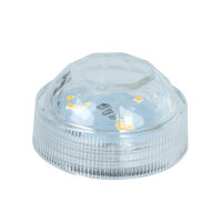 Idena Deko Lichter - 3 LED, warmweiß, wasserfest, silber, Ø3 x 2,4 cm, 10 Stück, Teelichter, batteriebetrieben