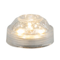 Idena Deko Lichter - 3 LED, warmweiß, wasserfest, silber, Ø3 x 2,4 cm, 10 Stück, Teelichter, batteriebetrieben