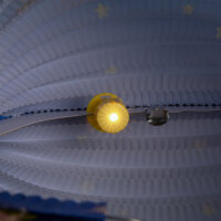 Idena Laternenlichter - 1 Led, weiß, Gehäuse gelb, 2,5 x 3 cm, 2 Stück, batteriebetrieben