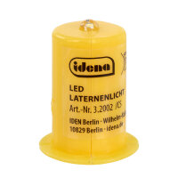 Idena Laternenlichter - 1 Led, weiß, Gehäuse gelb, 2,5 x 3 cm, 2 Stück, batteriebetrieben