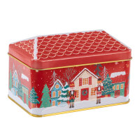 Keksdose Weihnachten kleines Haus, 12 x 7 x 8 cm