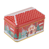 Keksdose Weihnachten kleines Haus, 12 x 7 x 8 cm