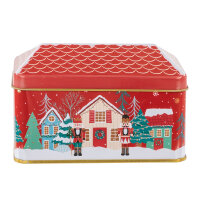 Keksdose Weihnachten kleines Haus, 12 x 7 x 8 cm