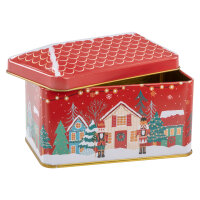 Keksdose Weihnachten kleines Haus, 12 x 7 x 8 cm