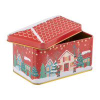 Keksdose Weihnachten kleines Haus, 12 x 7 x 8 cm