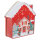 Keksdose Weihnachten Haus mit Schornstein, 16,5 x 17,5 x 5,5 cm